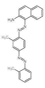 1-[2-methyl-4-(2-methylphenyl)diazenyl-phenyl]diazenylnaphthalen-2-amine结构式