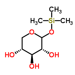 D-Xylopyranose, 1-O-(trimethylsilyl)- (9CI) Structure