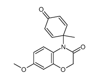 7-methoxy-4-(1-methyl-4-oxo-2,5-cyclohexadien-1-yl)-2H-1,4-benzoxazin-3(4H)-one Structure