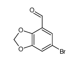 6-bromo-2H-1,3-benzodioxole-4-carbaldehyde Structure