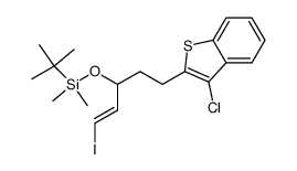 tert-butyl-{(E)-1-[2-(3-chloro-benzo[b]thiophen-2-yl)-ethyl]-3-iodo-allyloxy}-dimethyl-silane结构式