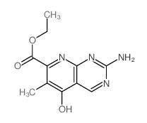 ethyl 3-amino-8-methyl-7-oxo-2,4,10-triazabicyclo[4.4.0]deca-1,3,5,8-tetraene-9-carboxylate结构式