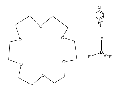 18-crown-6/p-chlorobenzenediazonium tetrafluoroborate complex结构式