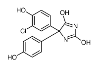 5-(3-chloro-4-hydroxyphenyl)-5-(4-hydroxyphenyl)imidazolidine-2,4-dione结构式
