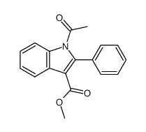 methyl 1-acetyl-2-phenylindole-3-carboxylate结构式