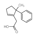 2-(5-methyl-5-phenyl-1-cyclopentenyl)acetic acid Structure