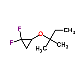 Cyclopropane, 2-(1,1-dimethylpropoxy)-1,1-difluoro- (9CI) structure