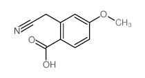 Benzoicacid, 2-(cyanomethyl)-4-methoxy- Structure