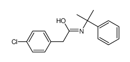 2-(4-chlorophenyl)-N-(2-phenylpropan-2-yl)acetamide Structure