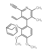 4-(3,4-dimethoxy-2-phenylmethoxy-phenyl)-3-ethenyl-5,6-dimethyl-pyridine-2-carbonitrile Structure