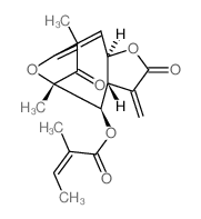 2-Butenoic acid,2-methyl-,(3aR,4S,6R,10Z,- 11aR)-2,3,3a,4,5,6,7,11a-octahydro-6,10- dimethyl-3-methylene-2,7-dioxo-6,9-epoxycyclodeca[ b]furan-4-yl ester,(2Z)- picture