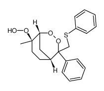(1R,5R,8R)-8-hydroperoxy-8-methyl-4-phenyl-4-((phenylthio)methyl)-2,3-dioxabicyclo[3.3.1]nonane结构式