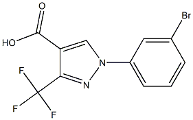 1-(3-bromophenyl)-3-(trifluoromethyl)-1H-Pyrazole-4-carboxylic acid Structure