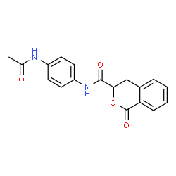 N-[4-(acetylamino)phenyl]-1-oxo-3,4-dihydro-1H-isochromene-3-carboxamide Structure