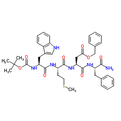 Boc-(Asp(OBzl)16)-Gastrin I (13-17) (human) structure