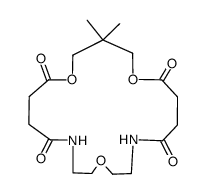 3,3-dimethyl-1,5,13-trioxa-10,16-diaza-6,9,17,20-cycloeicosanetetrone结构式