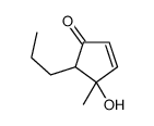 4-hydroxy-4-methyl-5-propylcyclopent-2-en-1-one Structure