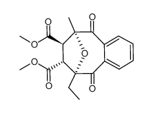 6-ethyl-9-methyl-7α,8β-bis(methoxycarbonyl)-6,7,8,9-tetrahydro-6α,9α-epoxybenzocyclooctene-5,10-dione结构式