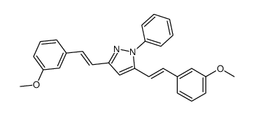 3,5-bis[2-(3-methoxyphenyl)ethenyl]-1-phenylpyrazole Structure