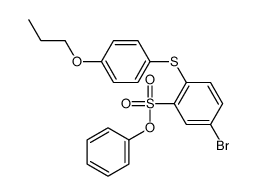 phenyl 5-bromo-2-(4-propoxyphenyl)sulfanylbenzenesulfonate Structure