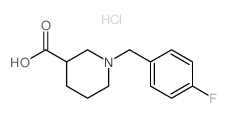 1-[(4-氟苯基)甲基]-3-哌啶甲酸结构式