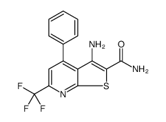 Thieno[2,3-b]pyridine-2-carboxamide, 3-amino-4-phenyl-6-(trifluoromethyl)结构式