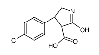 (4R)-4-(4-chlorophenyl)-2-oxopyrrolidine-3-carboxylic acid结构式