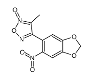 3-methyl-4-(4,5-methylendioxy-2-nitrophenyl)furoxan结构式