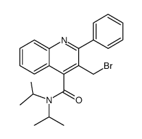 3-bromomethyl-2-phenylquinoline-4-carboxylic acid diisopropylamide Structure