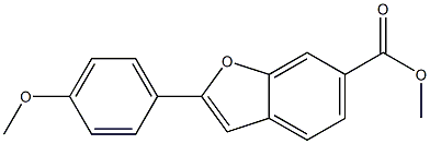 2-(4-Methoxy-phenyl)-benzofuran-6-carboxylic acid methyl ester结构式