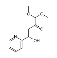 4-hydroxy-1,1-dimethoxy-4-pyridin-2-ylbutan-2-one结构式