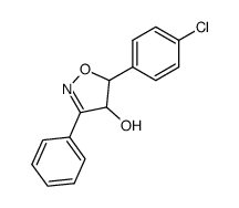 5-(4-chloro-phenyl)-3-phenyl-4,5-dihydro-isoxazol-4-ol Structure