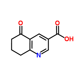 5-Oxo-5,6,7,8-tetrahydro-3-quinolinecarboxylic acid structure