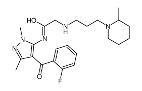 N-[4-(2-fluorobenzoyl)-2,5-dimethylpyrazol-3-yl]-2-[3-(2-methylpiperidin-1-yl)propylamino]acetamide Structure
