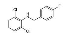 2,6-Dichloro-N-(4-fluorobenzyl)aniline结构式
