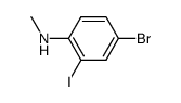 N-(4-bromo-2-iodophenyl)methylamine结构式