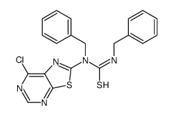1,3-二苄基-1-(7-氯噻唑并[5,4-d]嘧啶-2-基)硫脲结构式