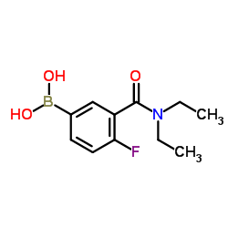 3-(二乙基氨甲酰基)-4-氟苯基硼酸结构式