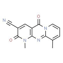 1,10-dimethyl-2,5-dioxo-1,5-dihydro-2H-dipyrido[1,2-a:2,3-d]pyrimidine-3-carbonitrile结构式