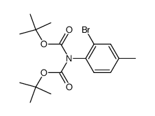 di-tert-butyl (2-bromo-4-methylphenyl)imidodicarbonate结构式