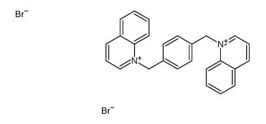 1-[[4-(quinolin-1-ium-1-ylmethyl)phenyl]methyl]quinolin-1-ium,dibromide Structure
