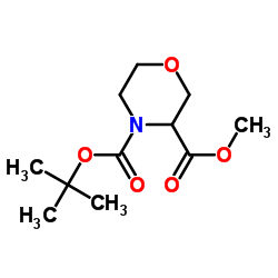 (R)-methyl N-tert-butoxycarbonylmorpholine-3-carboxylate picture