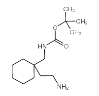 2-(1-N-Boc-氨基甲基环己基)-乙胺结构式
