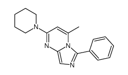 4-methyl-6-phenyl-2-piperidin-1-ylimidazo[1,5-a]pyrimidine结构式