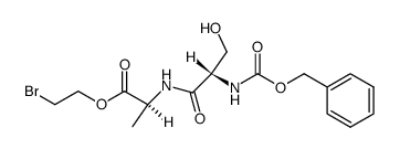 N-Benzyloxycarbonyl-L-seryl-L-alanin-2-bromethylester Structure