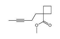 methyl 1-pent-3-ynylcyclobutane-1-carboxylate结构式