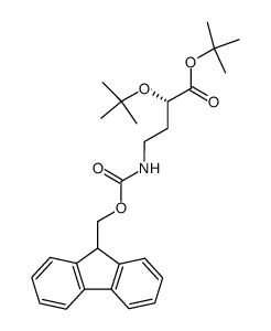 (2S)-2-tert-butyloxy-4-(9-fluorenylmethoxy)carbonylaminobutyrate tert-butyl ester Structure