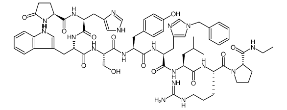 (Des-Gly10,His(Bzl)6,Pro-NHEt9)-LHRH Structure