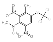 Benzenamine,N,N,3-trimethyl-2,6-dinitro-4-[(trichloromethyl)thio]- structure