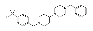 Piperazine, 1-(2-pyridinylmethyl)-4-[1-[[6-(trifluoromethyl)-3-pyridinyl]methyl]-4-piperidinyl] Structure